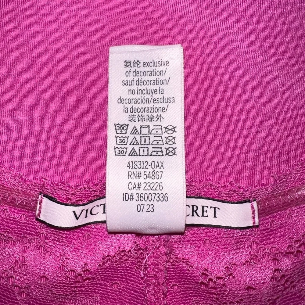Victoria's Secret Fuchsia Modal Lace Back Cropped Cami Top, Size L